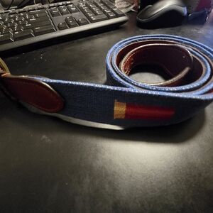 Elegant Blue and Brown Men's Belt